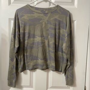 Abercrombie & Fitch Military Camouflage Long Sleeve Top